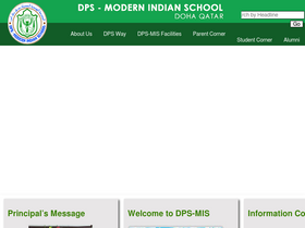 'dpsmisdoha.com' screenshot