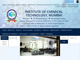 'ictmumbai.edu.in' screenshot