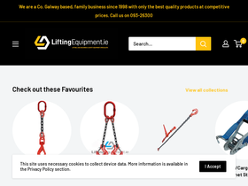 LiftingEquipment.ie (Lifting Equipment Sales Ltd) homepage screenshot