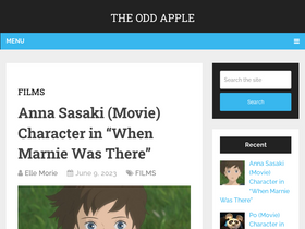 'theoddapple.com' screenshot