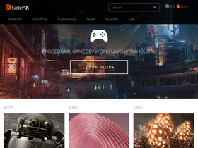 'sidefx.com' screenshot