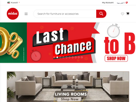 'midasfurniture.com' screenshot