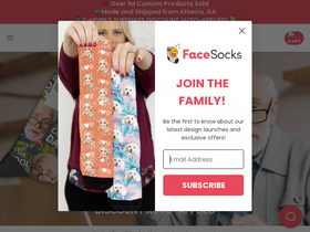 'facesocks.com' screenshot