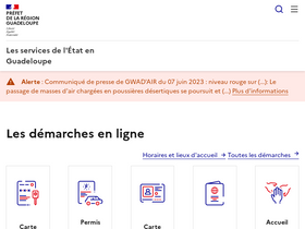 'guadeloupe.gouv.fr' screenshot