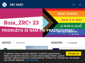 'zrc-sazu.si' screenshot