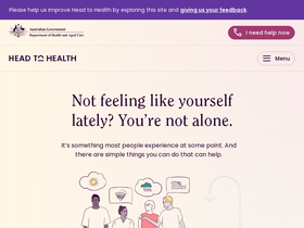 'headtohealth.gov.au' screenshot