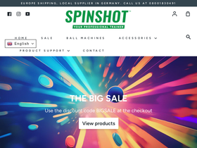 spinshotsports.com homepage screenshot