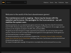 'abandonwaregames.net' screenshot
