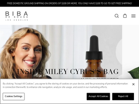 Biba Los Angeles homepage screenshot