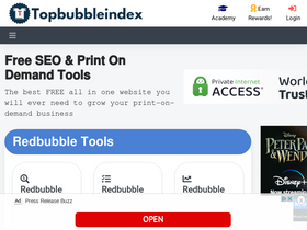 'topbubbleindex.com' screenshot