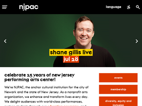 'njpac.org' screenshot