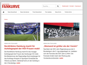 'faszination-fankurve.de' screenshot