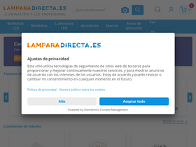 'lamparadirecta.es' screenshot