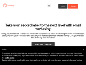 'promo.ly' screenshot