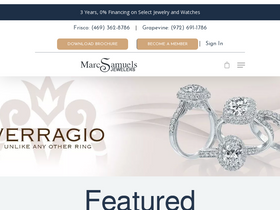 Marc Samuels Jewelers homepage screenshot