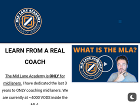 'midlaneacademy.com' screenshot