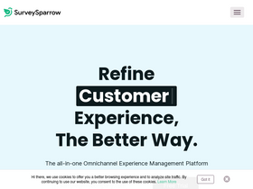 'surveysparrow.com' screenshot