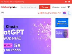 'taikhoangiare.net' screenshot