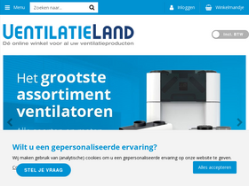 'ventilatieland.nl' screenshot
