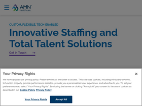 'amnhealthcare.com' screenshot