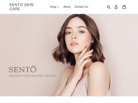 sentoskincare.com homepage screenshot