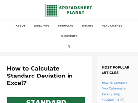 'spreadsheetplanet.com' screenshot