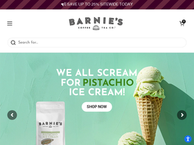 barniescoffeetea.com homepage screenshot