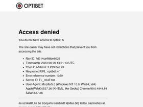 'optibet.lv' screenshot