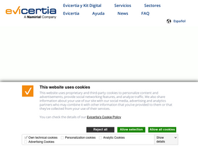 'evicertia.com' screenshot