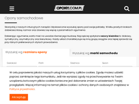 'opony.com.pl' screenshot