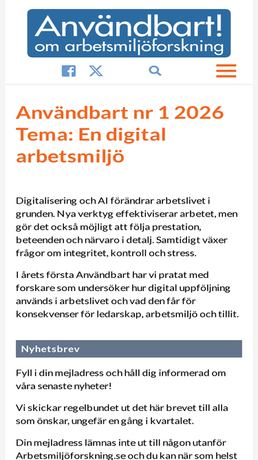 arbetsmiljoforskning.se
