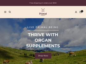 liveprimalbeing.com homepage screenshot