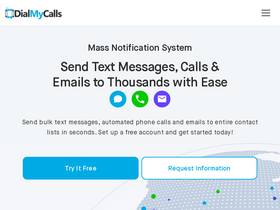 'dialmycalls.com' screenshot