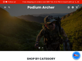 'podiumarcher.com' screenshot