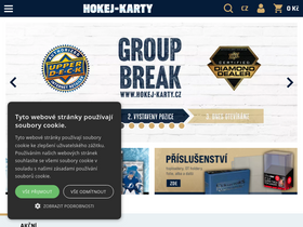 'hokej-karty.cz' screenshot