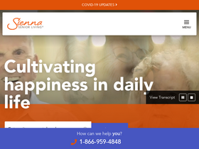 'siennaliving.ca' screenshot