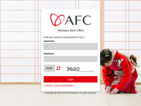 'afclogin.com' screenshot