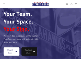 authenticstreetsigns.com homepage screenshot
