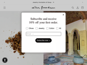 alsofreedom.com homepage screenshot