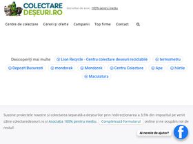 'colectaredeseuri.ro' screenshot