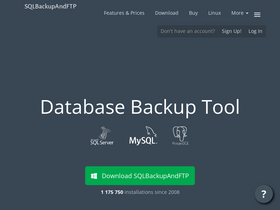'sqlbackupandftp.com' screenshot
