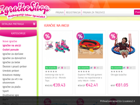'igrackeshop.hr' screenshot