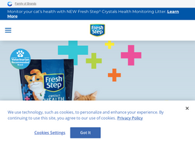 'freshstep.com' screenshot