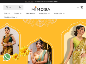 mimosa.in homepage screenshot