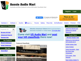 'aussieaudiomart.com' screenshot