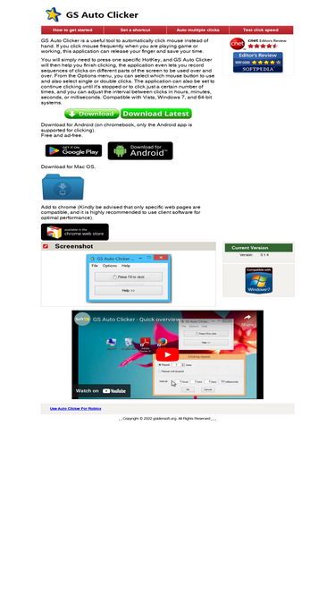 Download GS Auto Clicker - free - latest version