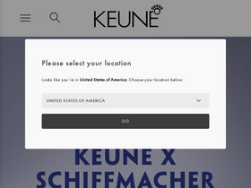 'keune.com' screenshot