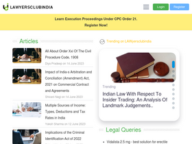 'lawyersclubindia.com' screenshot