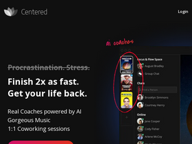 'centered.app' screenshot