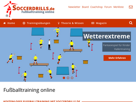 'soccerdrills.de' screenshot